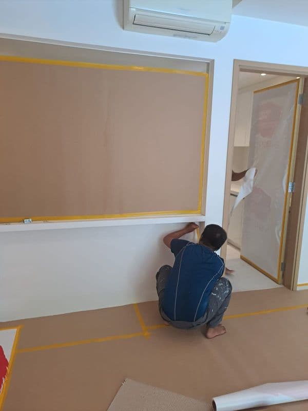 False ceiling and wall cornice hacking process Singapore