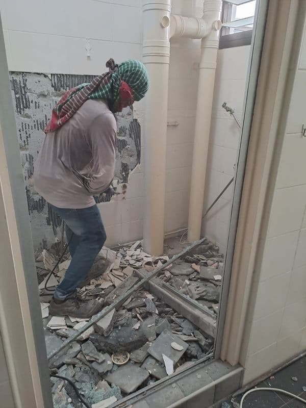 Professional bathroom tile hacking and bathtub removal service Singapore